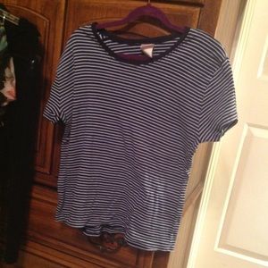 Hanes Her Way Women's short-sleeve striped shirt